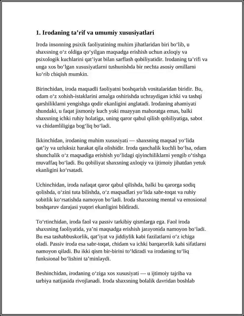 SHAXSNING IRODAVIY XUSUSIYATLARI VA ULARNING TUZILISHI 3