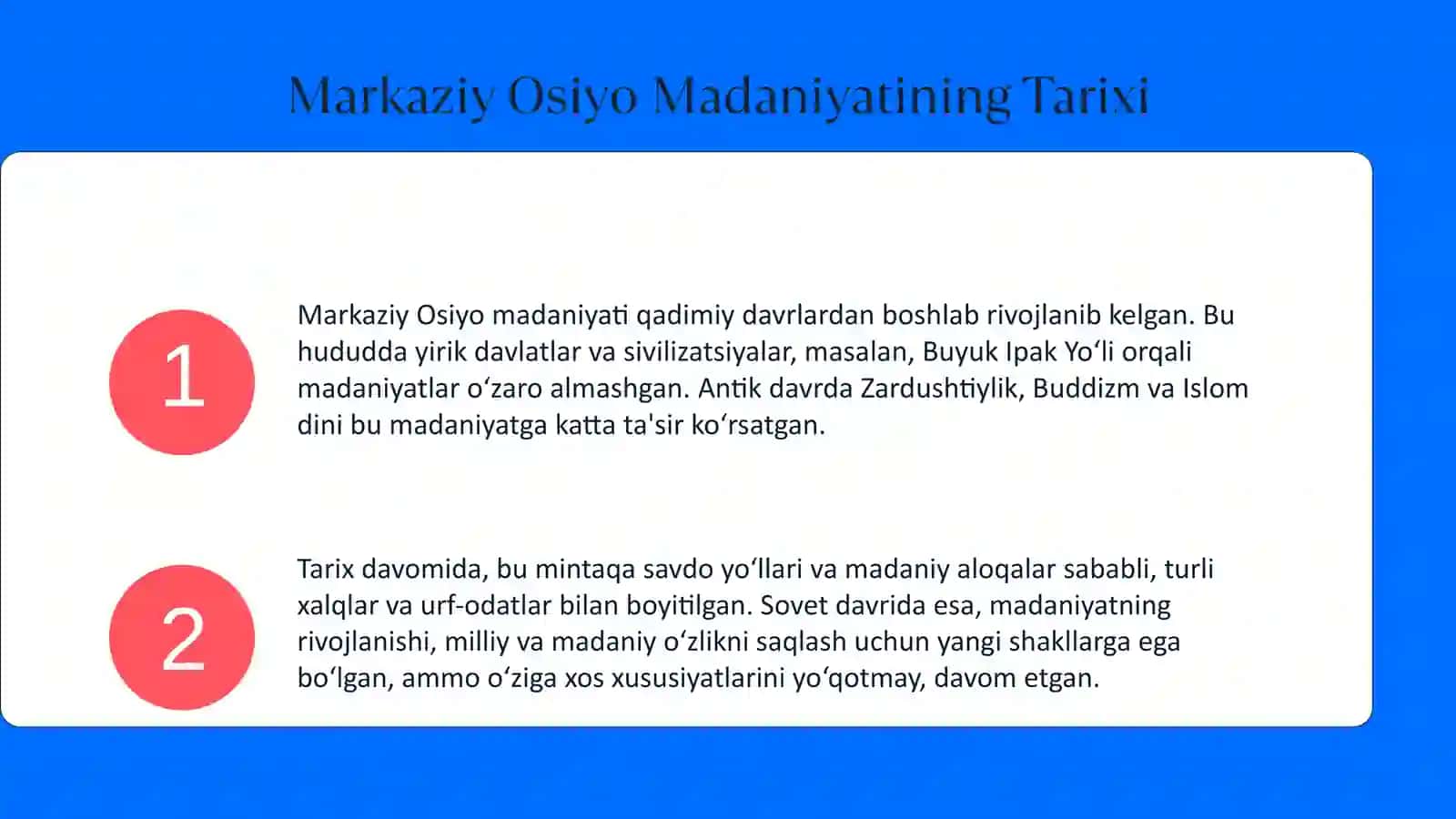 Markaziy Osiyo Madaniyati 3