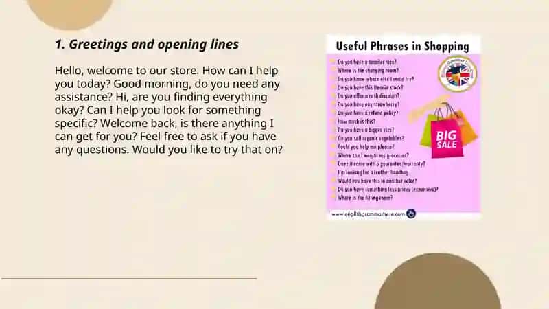 Shopping Phrases 3