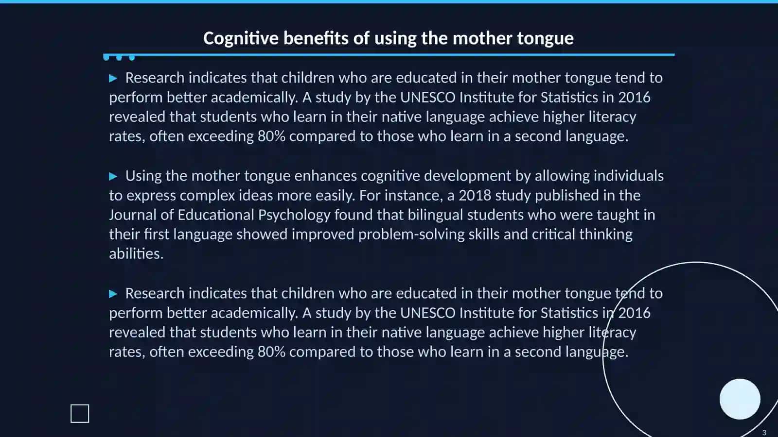 The use of the mother tongue 3