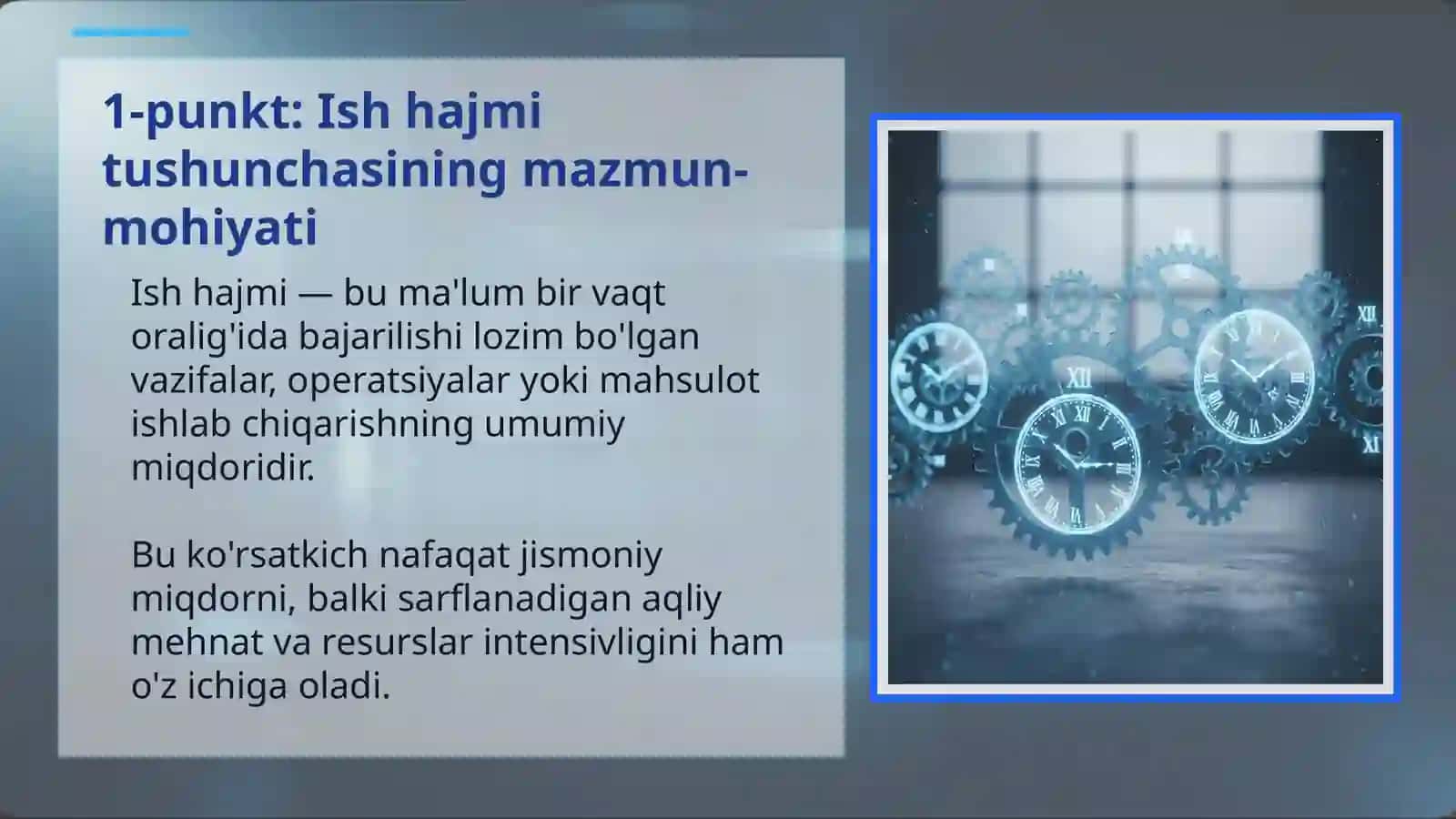 ISH HAJMINI HISOBLASH: SAMARADORLIK VA REJALASHTIRISH ASOSI 3
