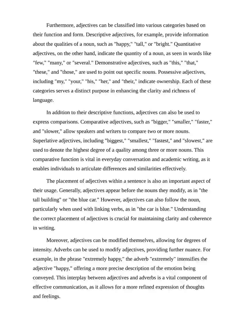 The wall is white. Adjectives 3