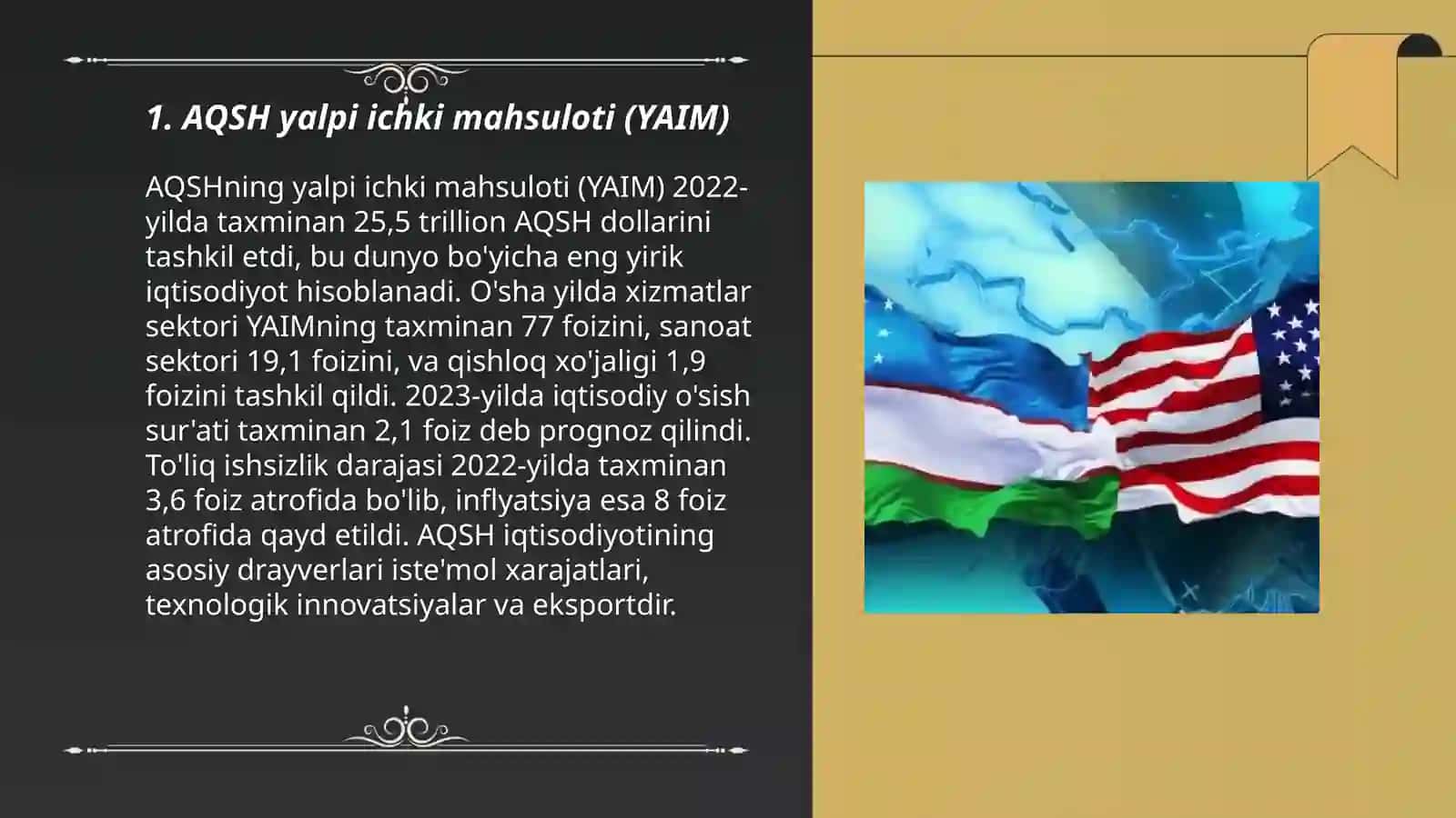 Amerika Qo'shma Shtatlari (AQSH) iqtisodiyoti 3