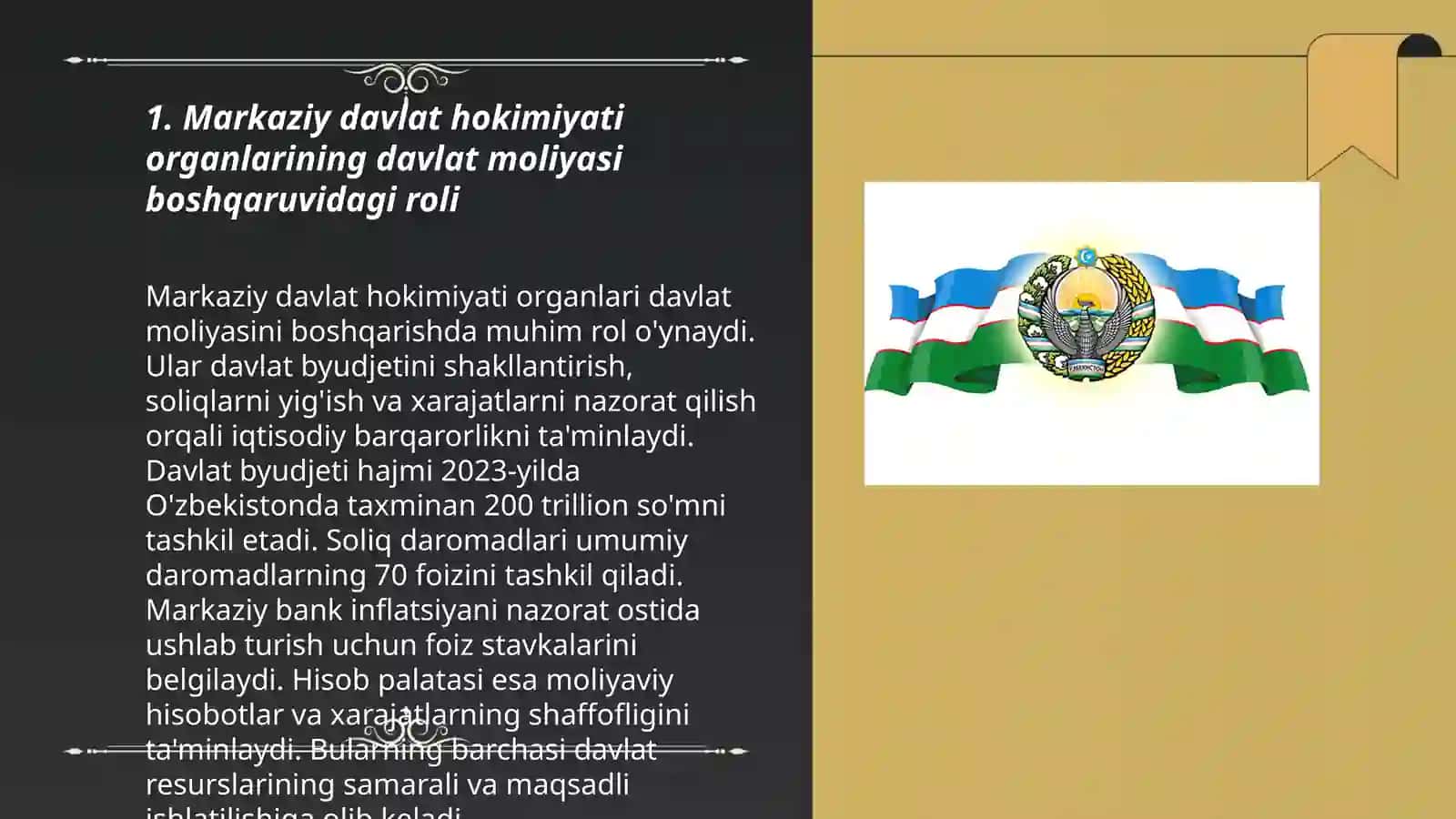 Markaziy va mahalliy davlat hokimyati organlarini davlat moliyasini boshqarishdagi ishtiroki 3