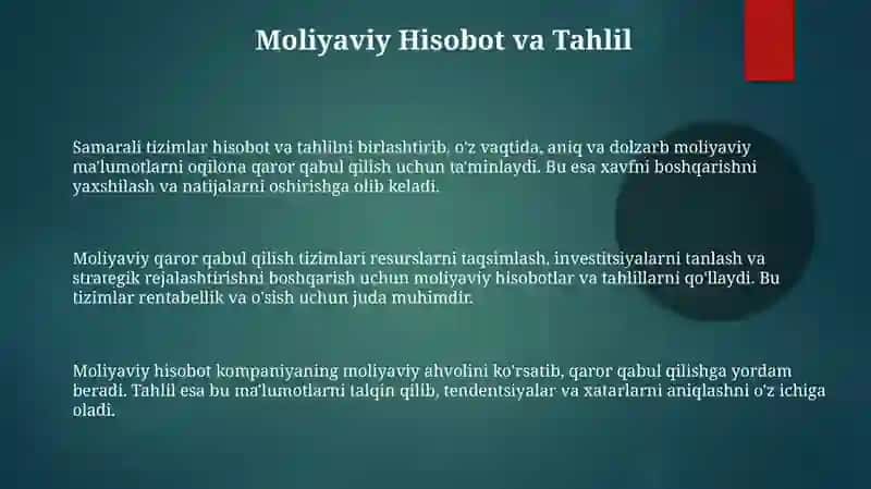 Moliyaviy qarorlar qabul qilish tizimi 3