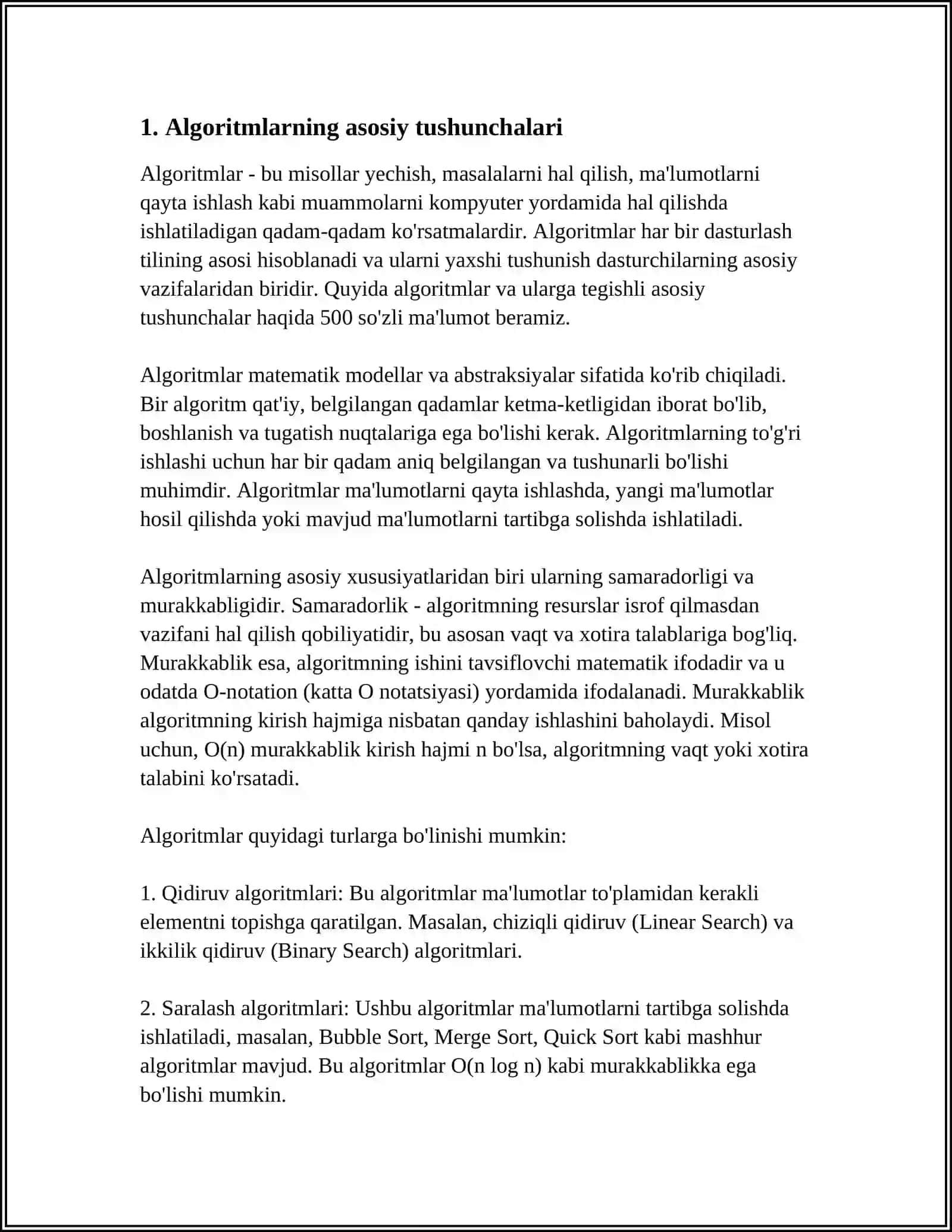 MASALARLARNING ALGARITMINI TUZISH VA SHU ALGARITIM ASOSIDA BASIC DASTURLASH TILIDA DASTUR TUZISH 3