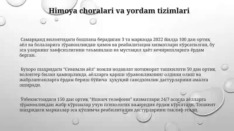 Ayollarga nisbatan zoʻravonlik 3