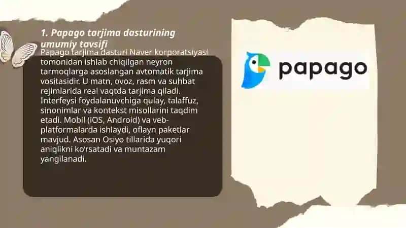 Papago tarjima dasturi 3
