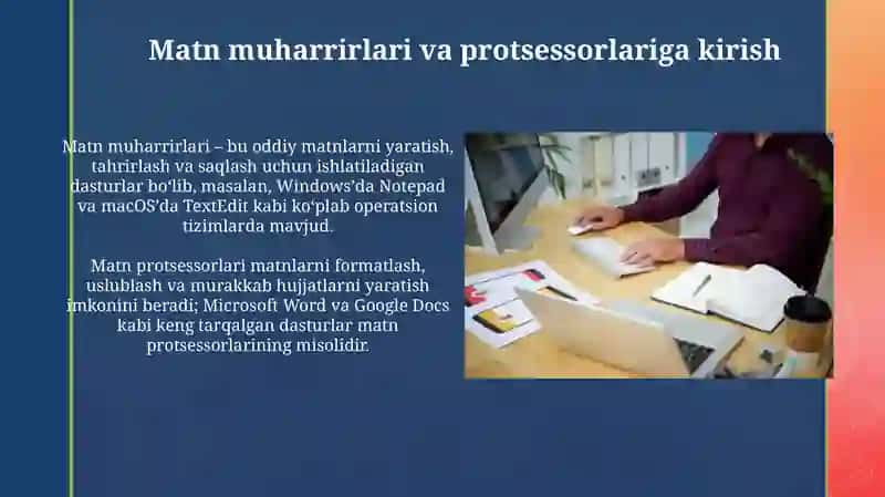 Matn muharrirlari va protsesslari 3