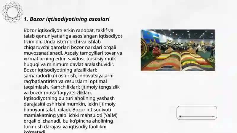 Bozor iqtisodiyoti. Bozor va uning tuzilishi. 3