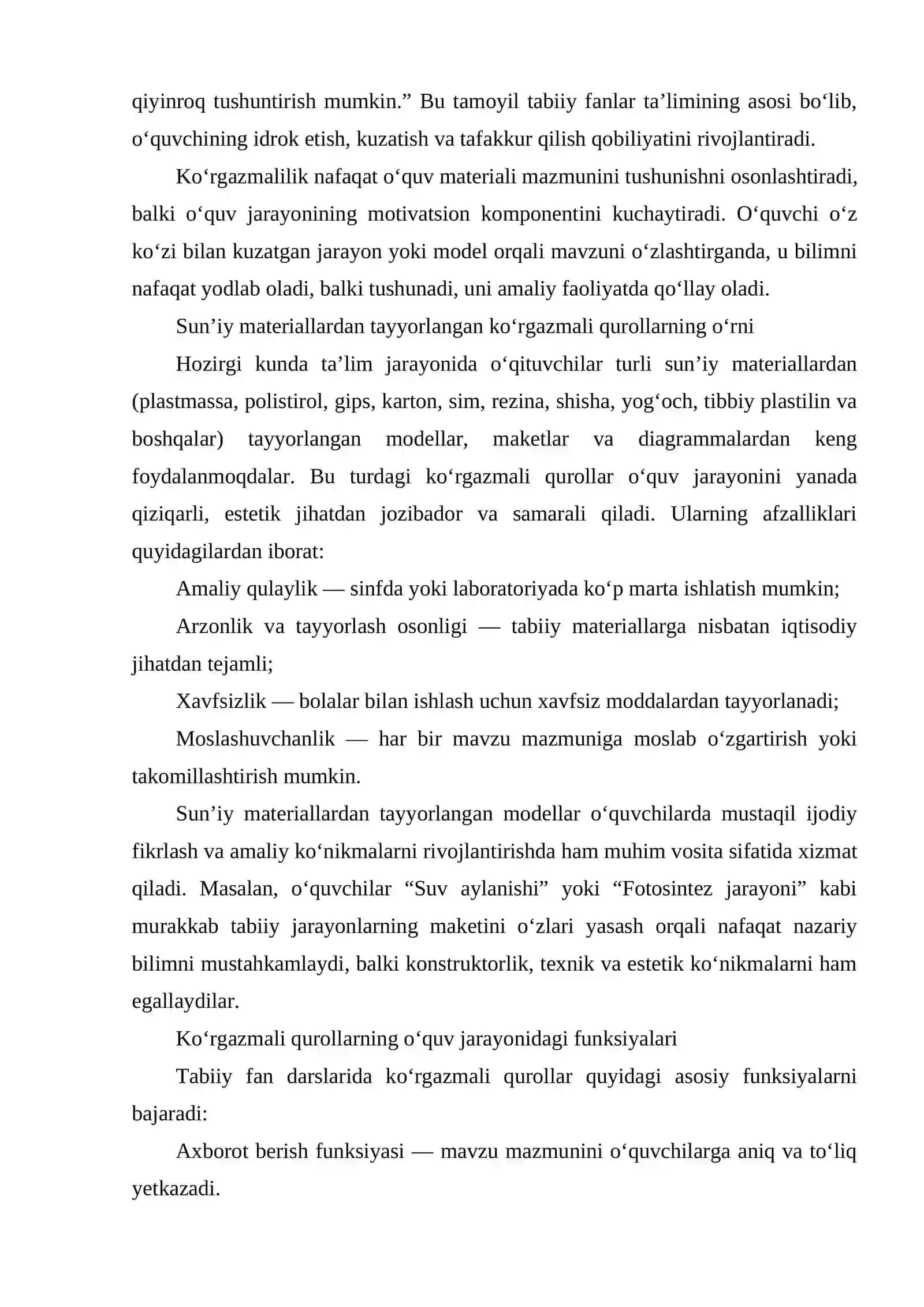Tabiiy fan darslarida ko‘rgazmali qurollarning ahamiyati va o‘rni 3