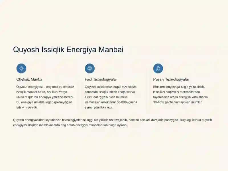 Issiqlik Texnologiyaning Energiya Manbalari: Bugun va Kelajak 3