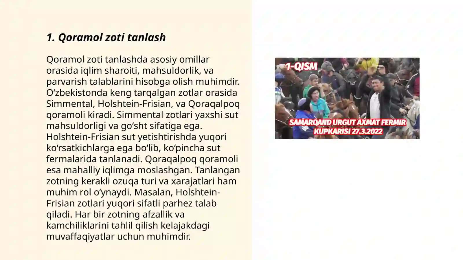 Qoramol zoti tanlash 3