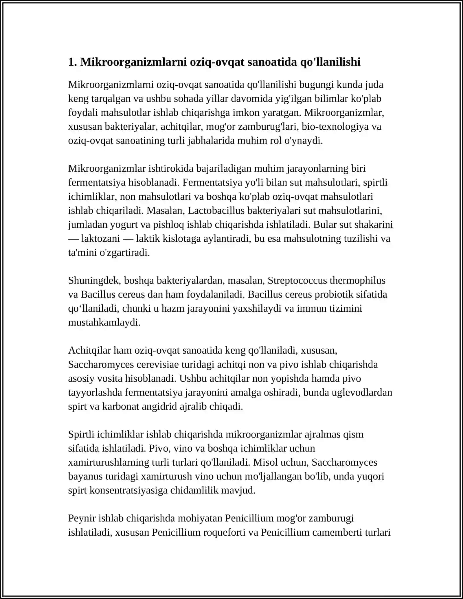 MIKROORGANIZMLARNI BITEXNOLOGIYA QOʻLLANILISHI 3