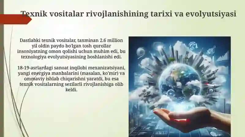 Texnik vositalarning rivojlanish tendentsiyalari 3