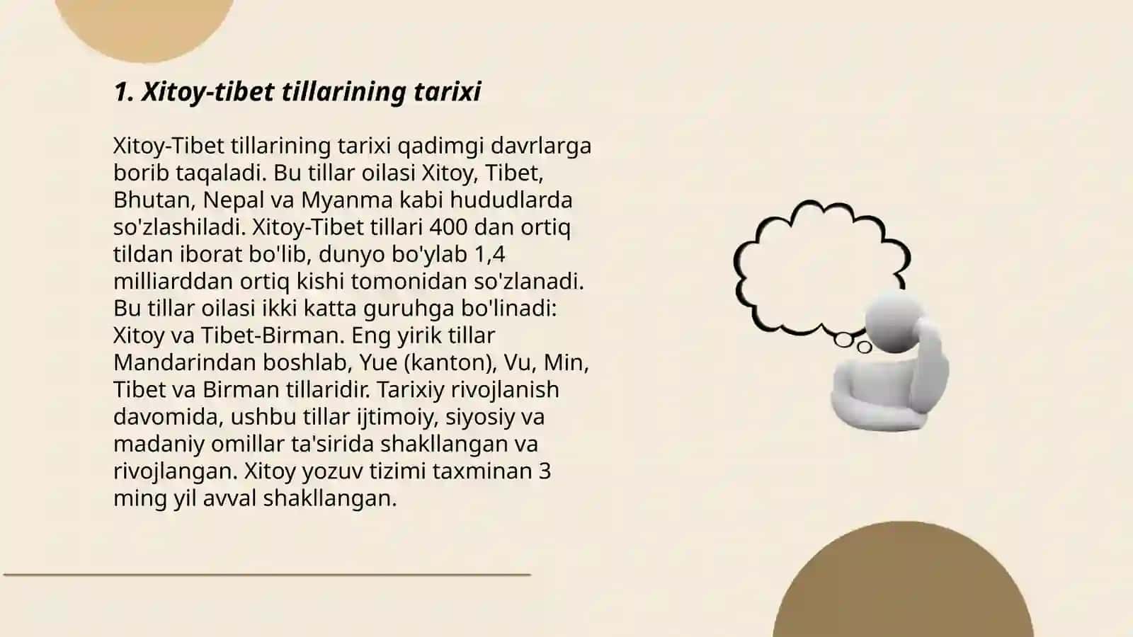 Xitoy-tibet, Tay va Myao-yao tillari oilasi 3
