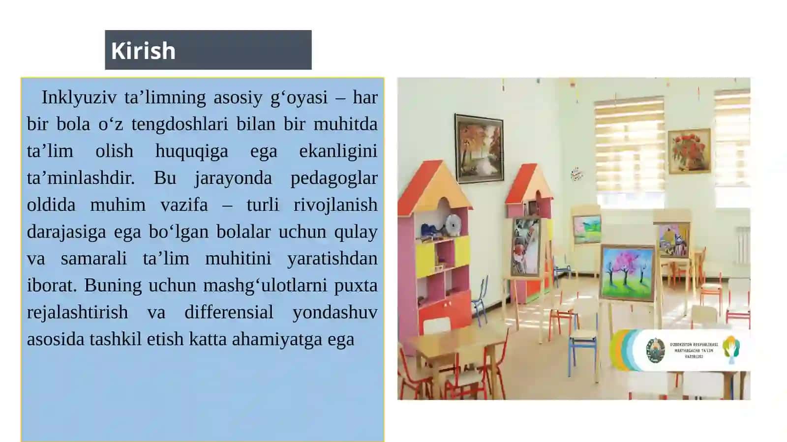 "Inklyuziv ta’limda mashg‘ulotlarni rejalashtirish va differensiatsiyalash" 3
