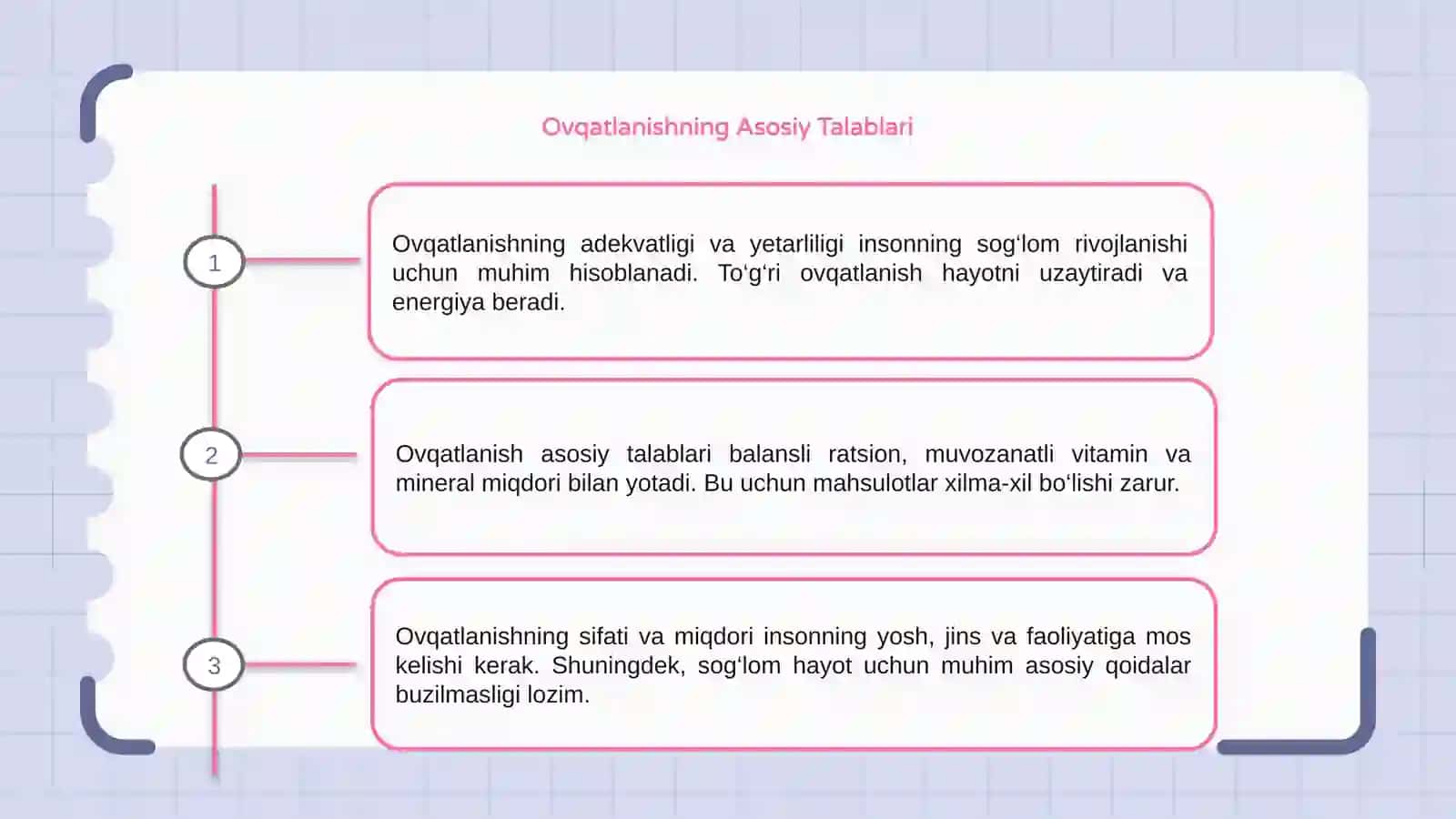 Ovqatlanishning Adeqvatligi va Yetarliligini O'rganish 3