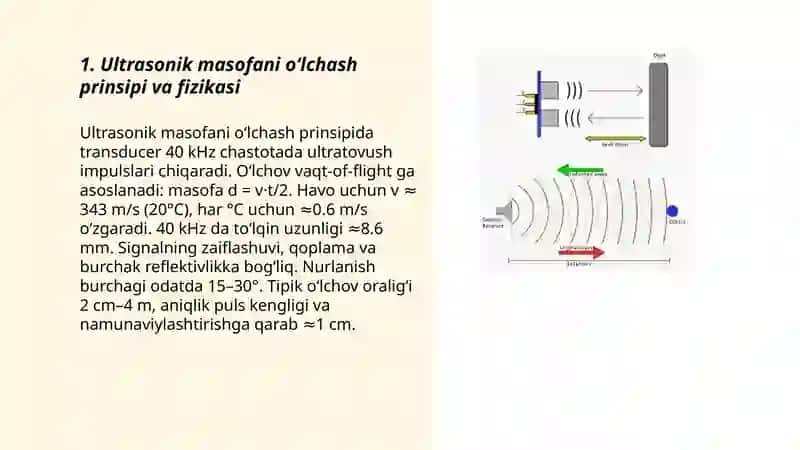 Ultrasonik sensor yordamida masofani o‘lchovchi qurilmani ishlab chiqish 3