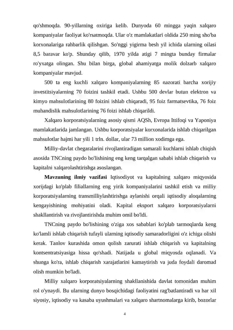 JAHON TEXNOLOGIYALAR BOZORIDA TRANSMILLIY KORPORATSIYALARNING FAOLIYATI TAHLILI 3