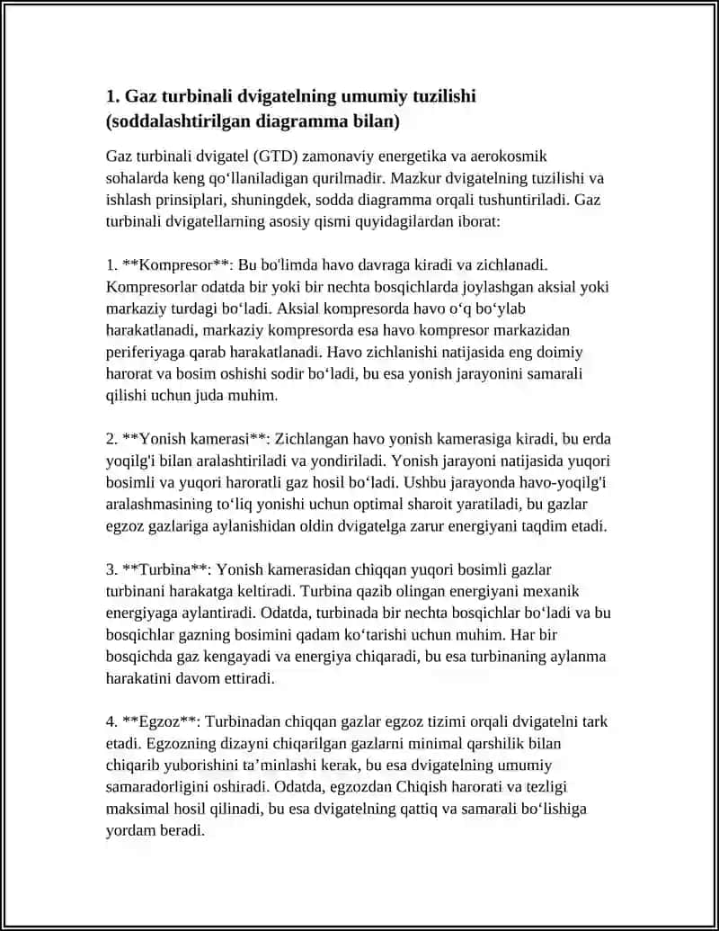 GAZ TURBINALI DVIGATELNING TUZILISHI VA ISHLASHI 3