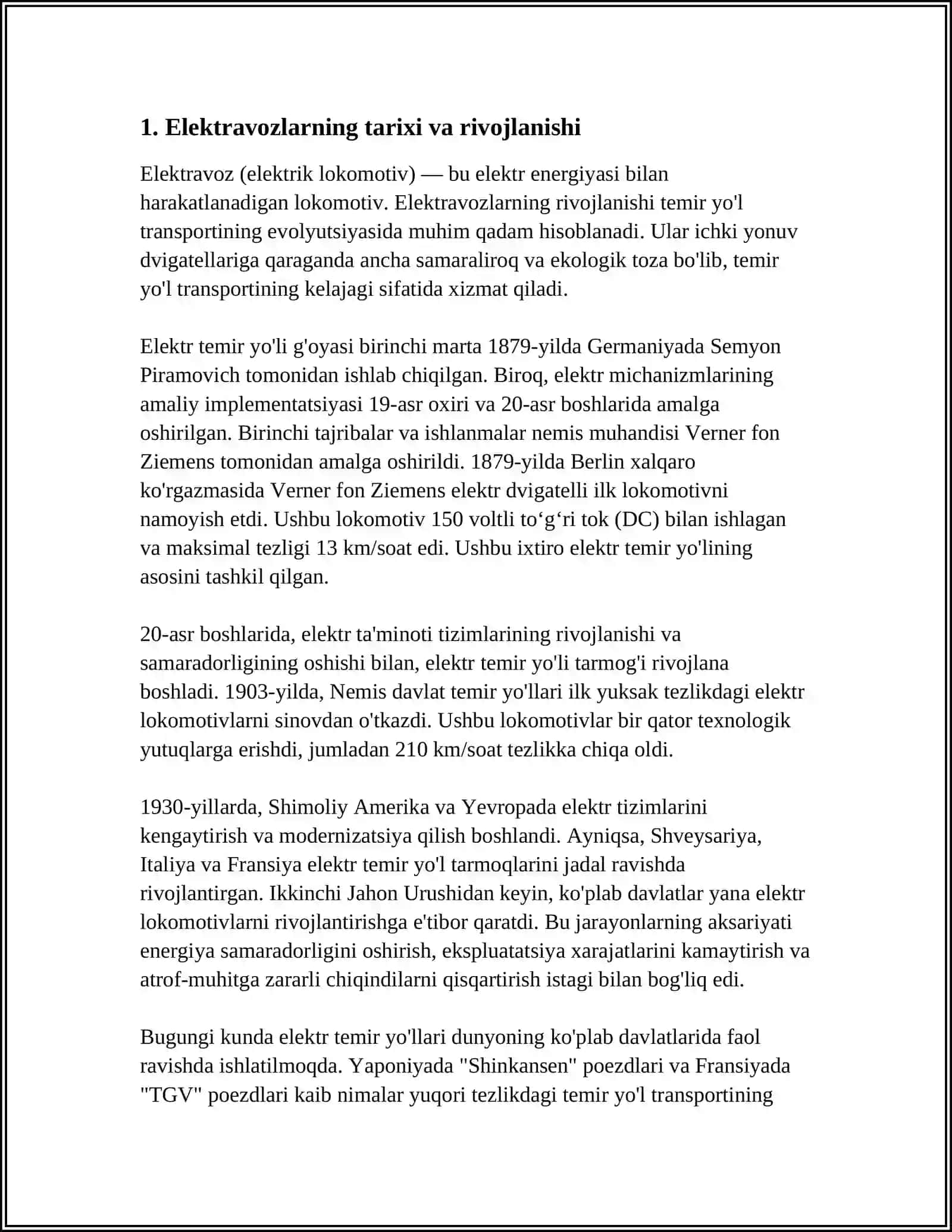 TEMIR YOʻLLARDA TORTUVCHI HARAKAT TARKIBILARI.ELEKTRAVOZLAR 3