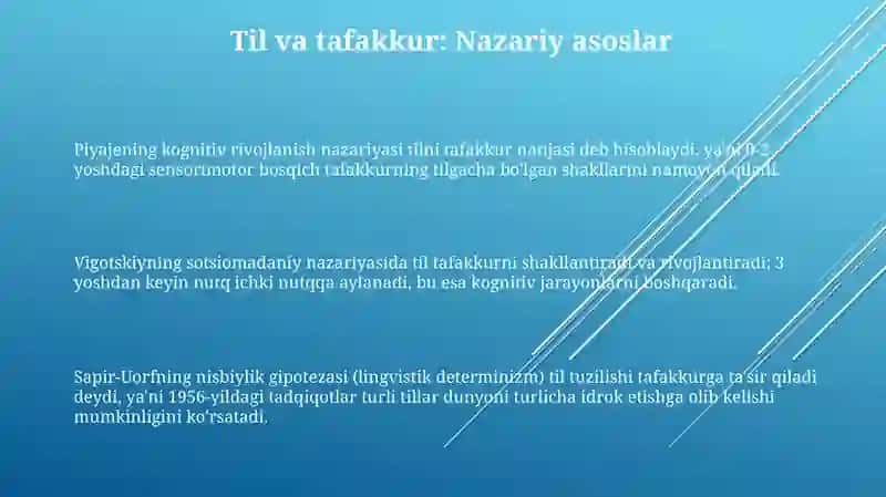 Psixik jarayonlarning shakllanishida tilning ahamiyati 3