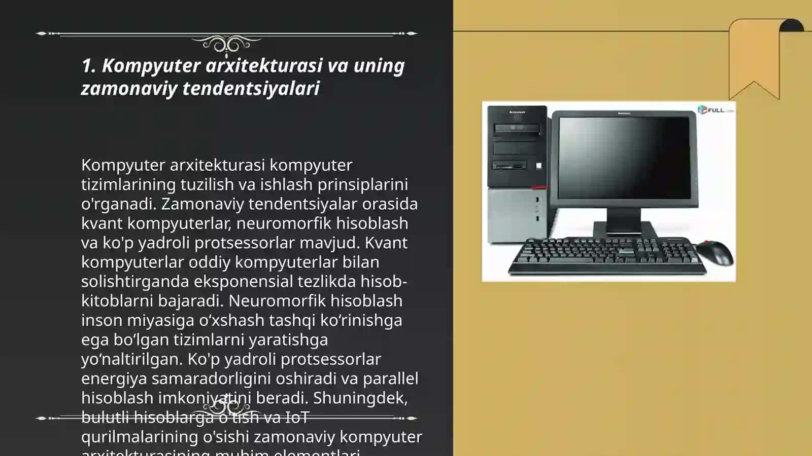 Zamonaviy kompyuter va kommunikatsiya texnikasi, tuzilishi, tarkibi 3