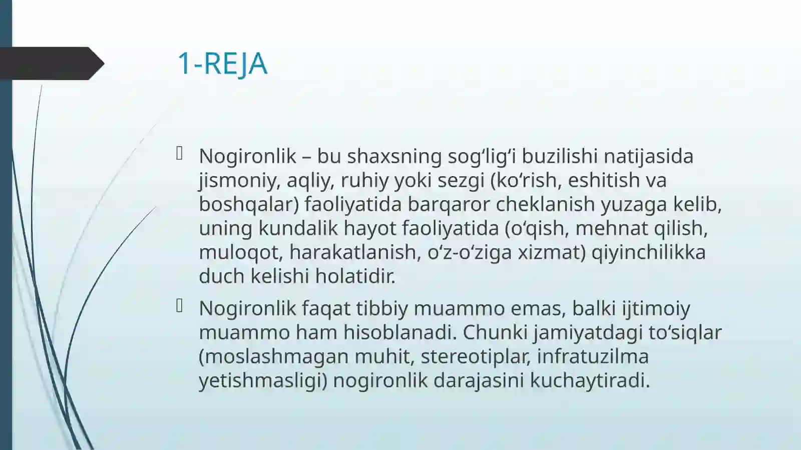 Jismoniy va aqliy nogironlik va ularni tiklash 3