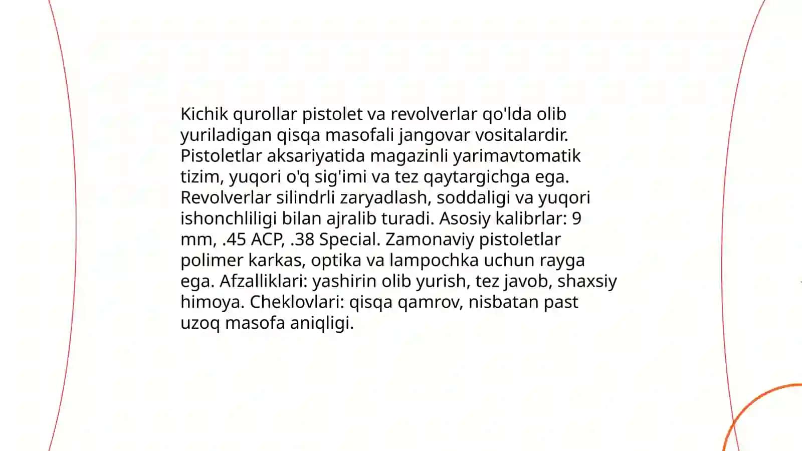 Hozirgi zamonaviy sharoitlarda qo'llaniladigan jangovar jaroxatlovchi vositalarning qisqacha tavsifi 3
