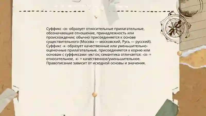П21 Правописание суффиксов имён прилагательных 3
