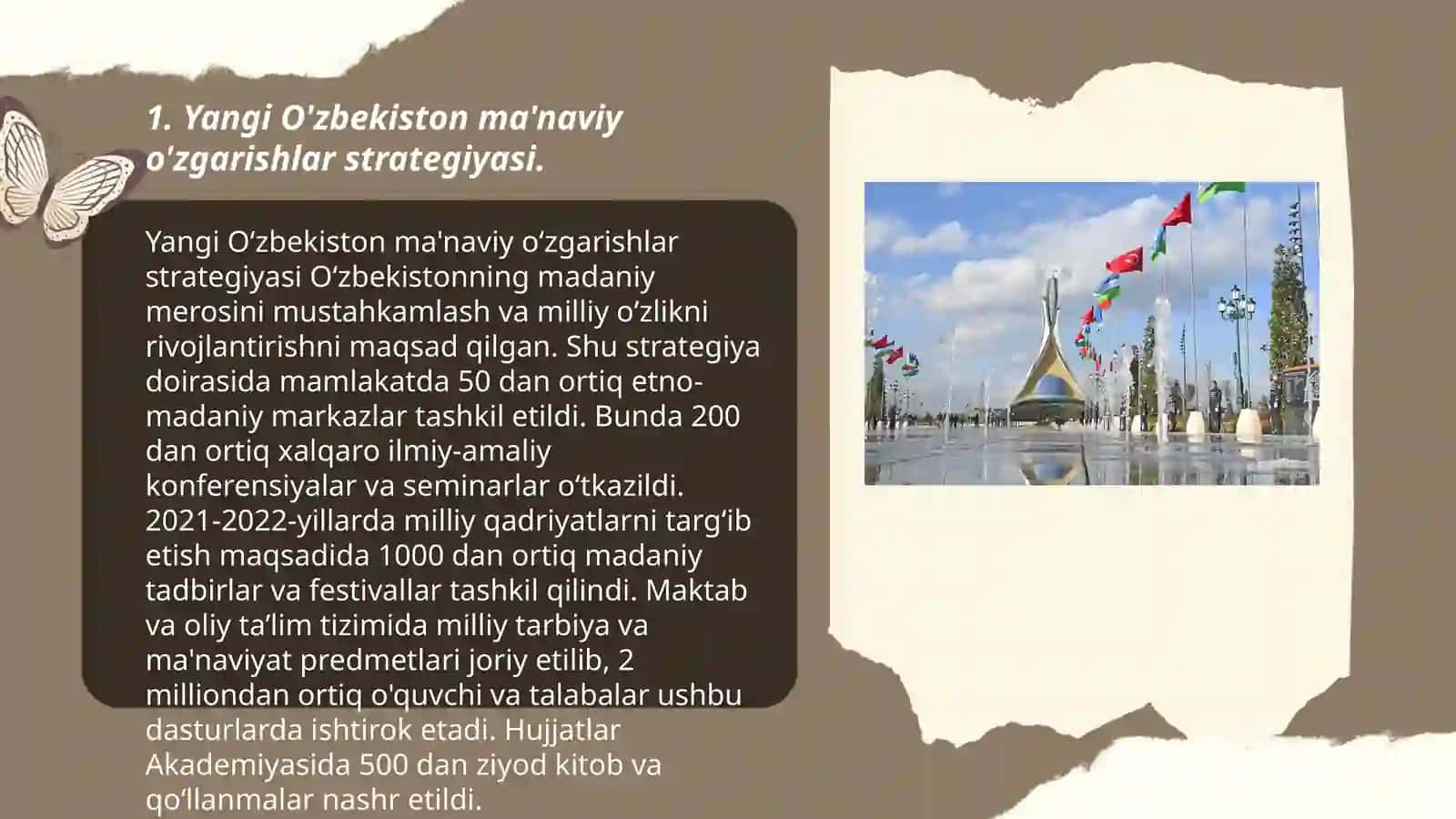 Yangi o'zbekistonda amalga amalga odhirilayotgan ma'naviy o'zgarishlar 3