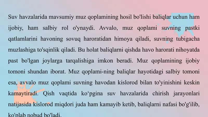 SUV Muhiti Hayvonot Olamining Etologik Xususiyatlarini O’rganish (Baliqlar Misolida) 3