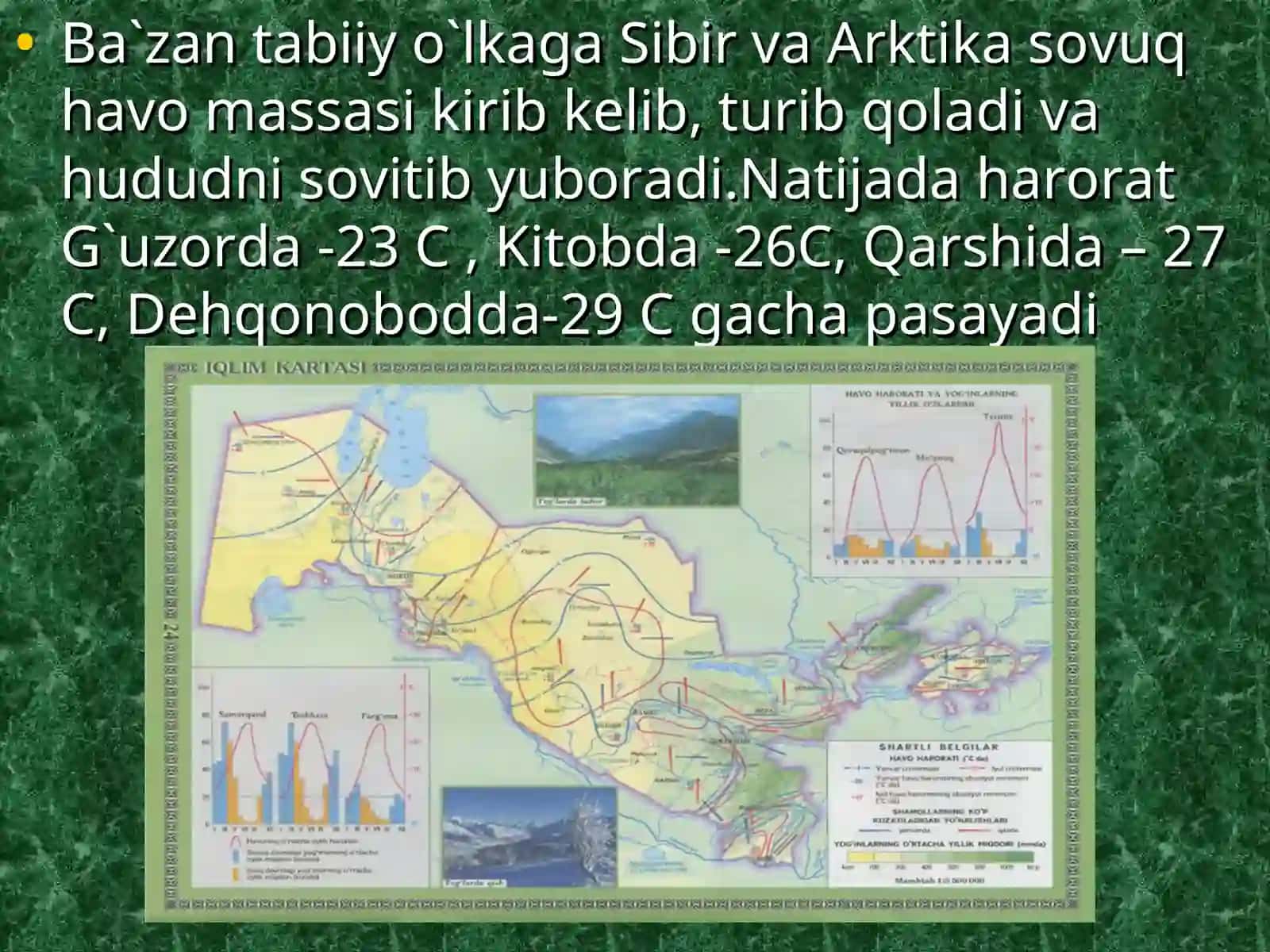 Qashqadaryo tabiiy geografik o`lkasining iqlimi va suvlari 3