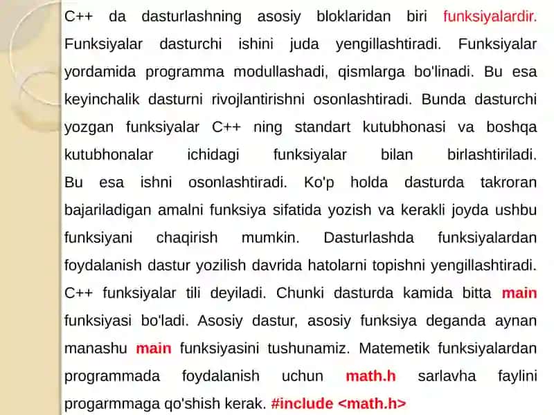 Dasturlashda funksiyalar va modullarni qo'llash 3
