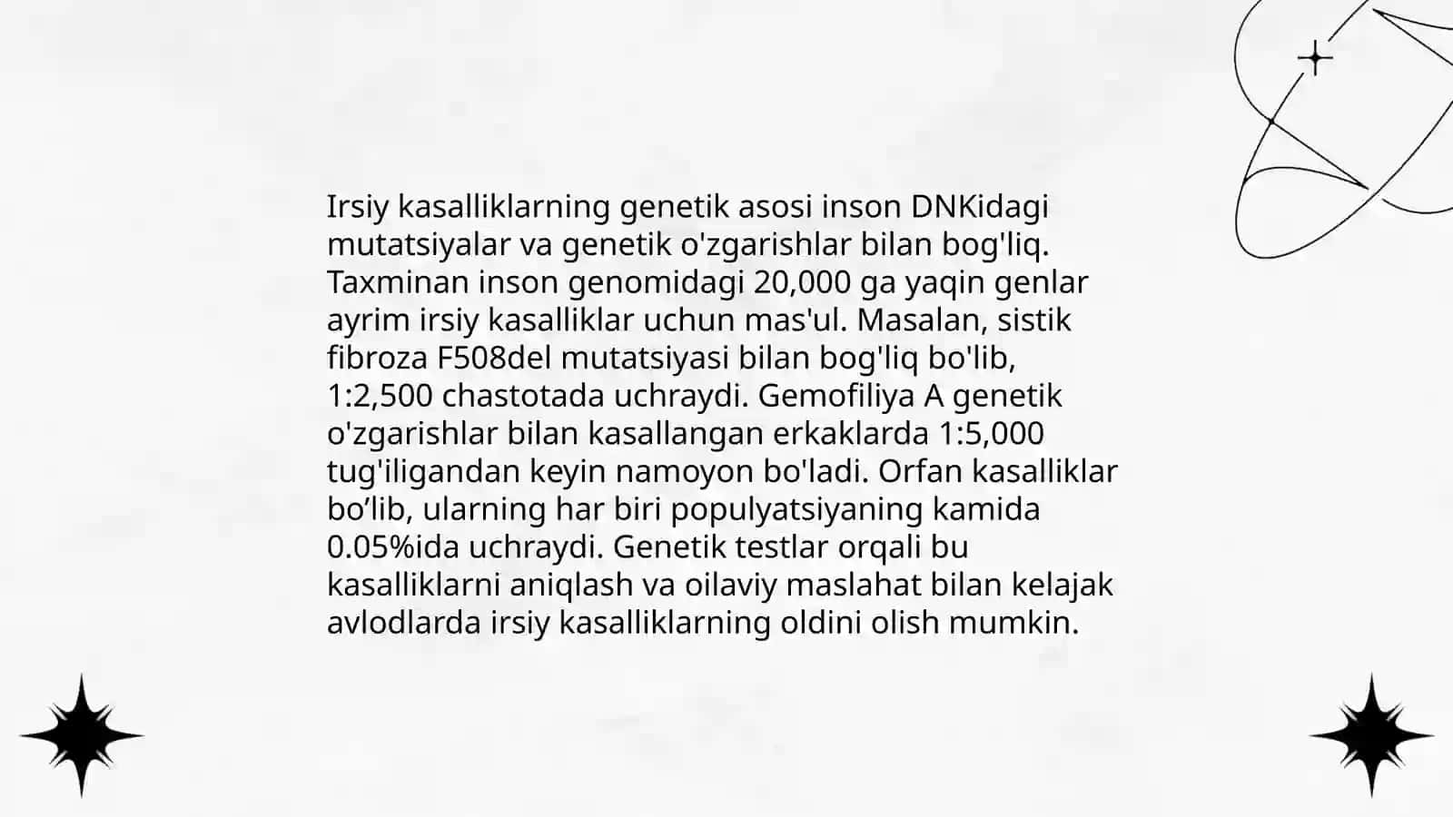 Irsiy kasalliklarning kelib chiqish mexanizmi 3