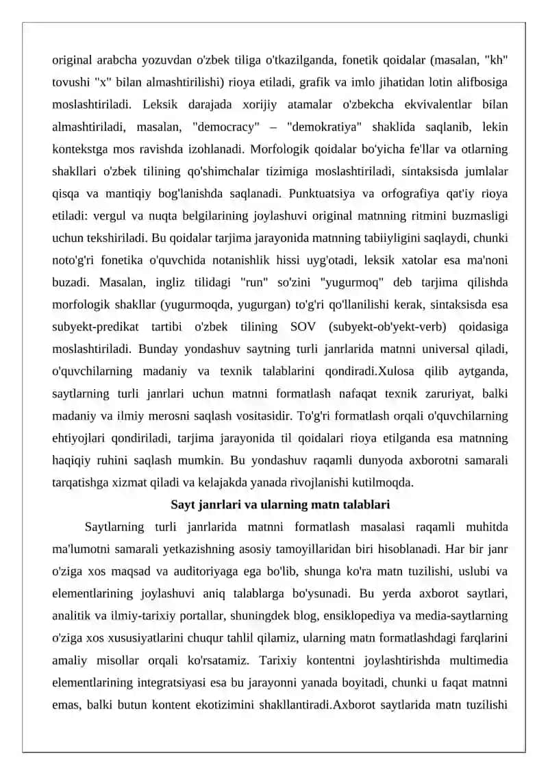 Matnni formatlash 3
