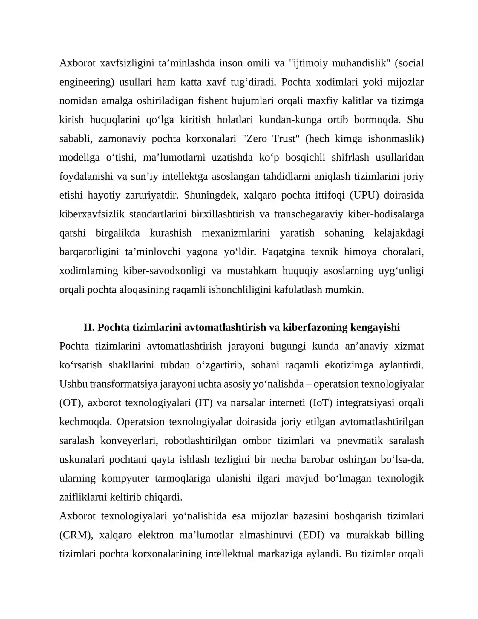 Avtomatlashtirishda kibermuhofaza va axborot xavfsizligi muammolari. 3