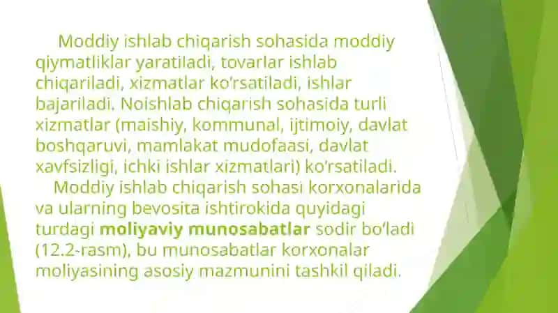Davlat korxonalari moliyasi tushunchasi, mohiyati, xususiyatlari 3
