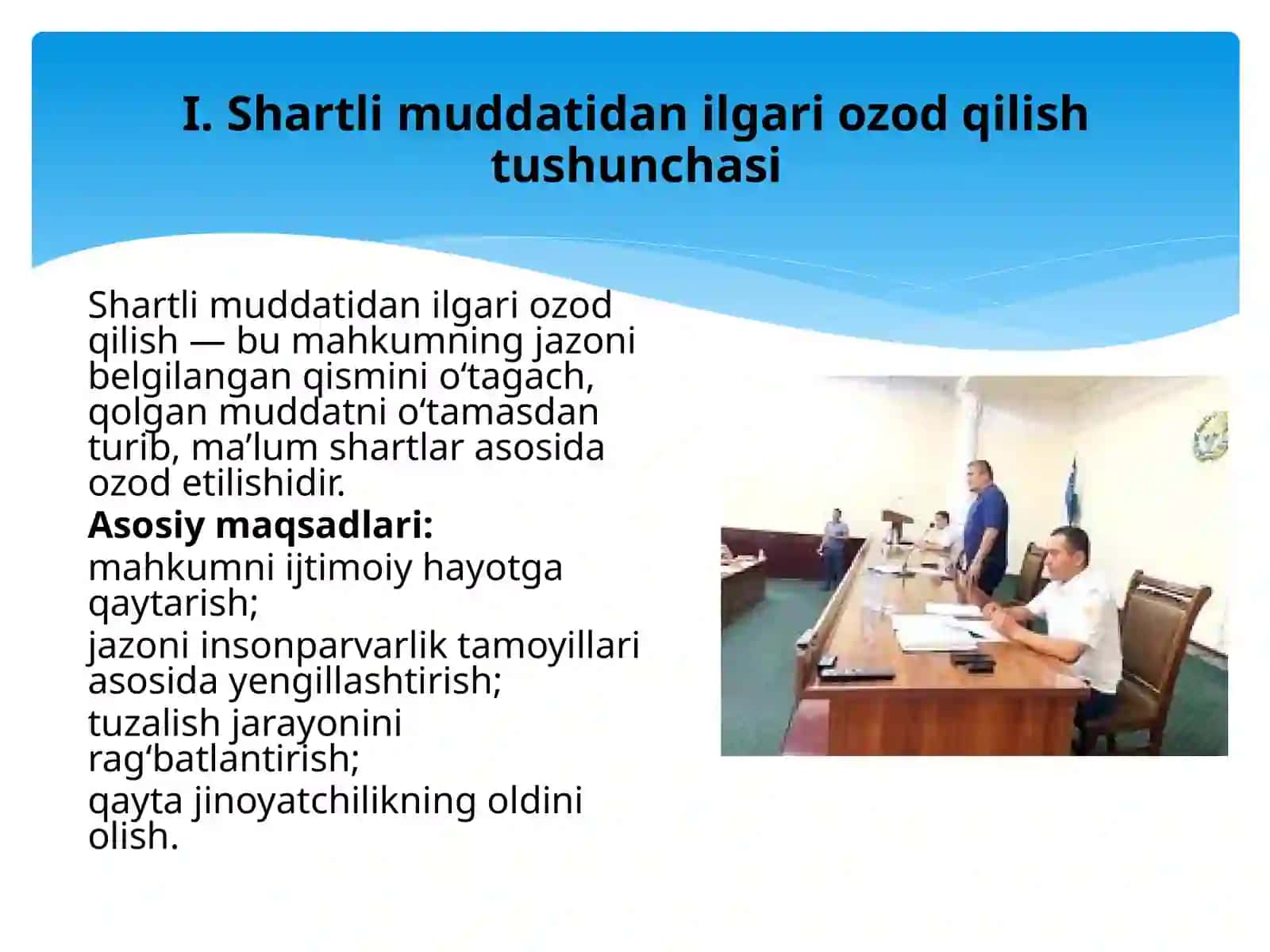 Jazoni o'tashdan muddatidan ilgari shartli ozod qilingan shaxslaring xulq atvori ustidan nazoratni amalga oshirish 3