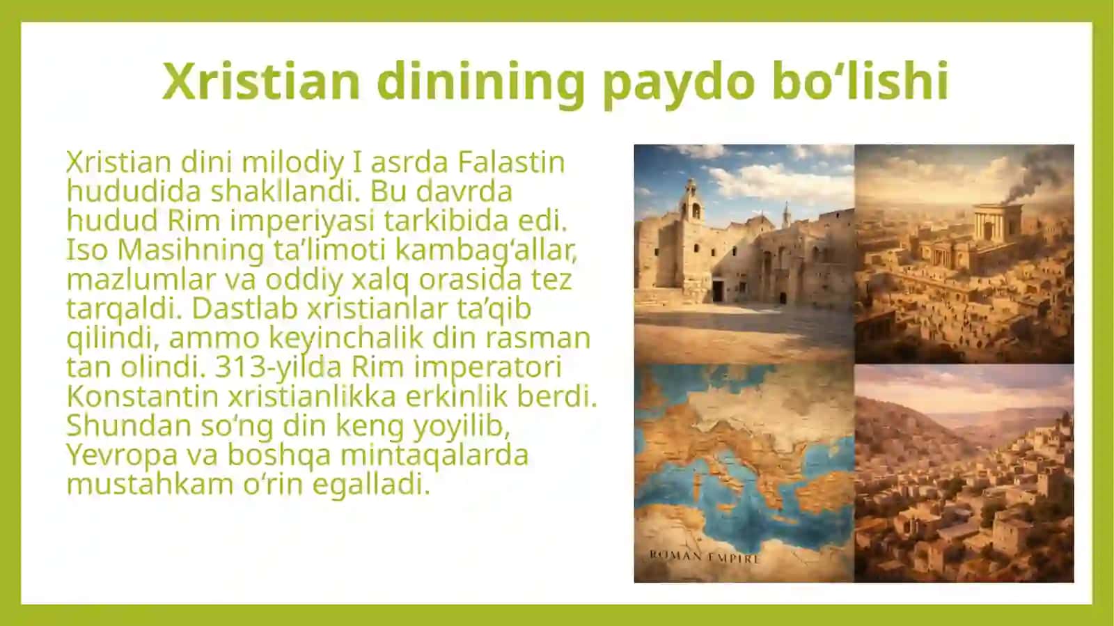 Xristian dini tarixi va asosiy g'oyalari. 3