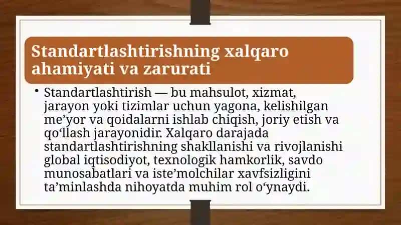 Standartlashtirish bo'yicha xalqaro tashkilotlar 3
