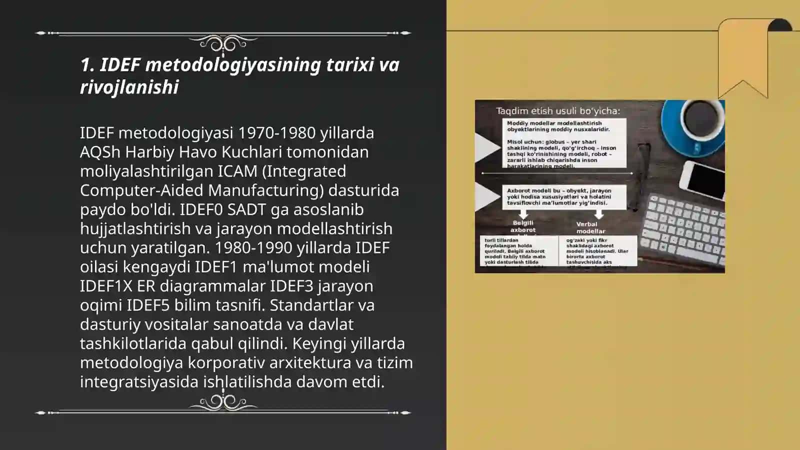 Vizual modellashtirish IDEF metodologiyasi 3