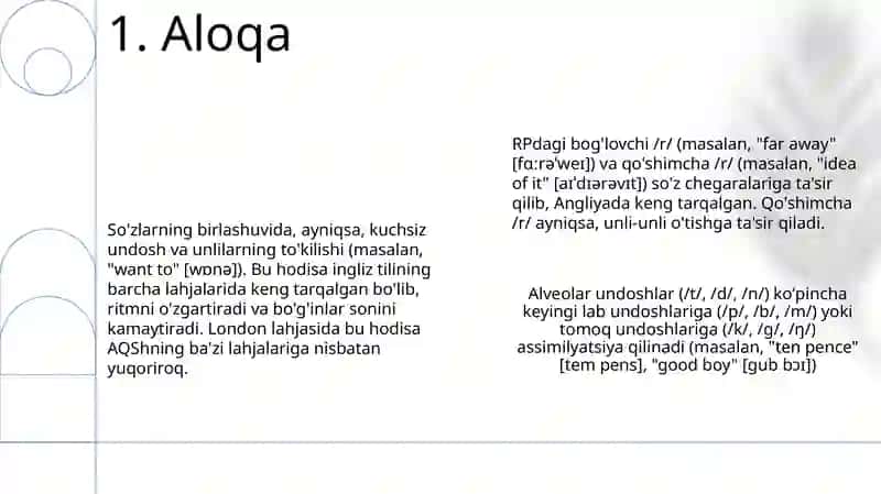 Aloqa (Connected speech) 3