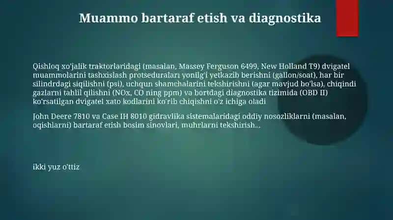 Qishloq xo'jaligi texnikalarini ishlatish 3