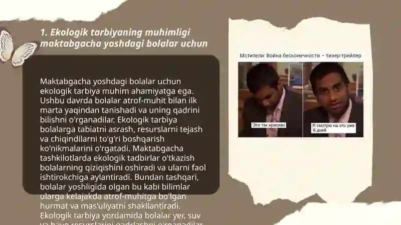 Ekologik Tarbiya Berish O'yinlari 3