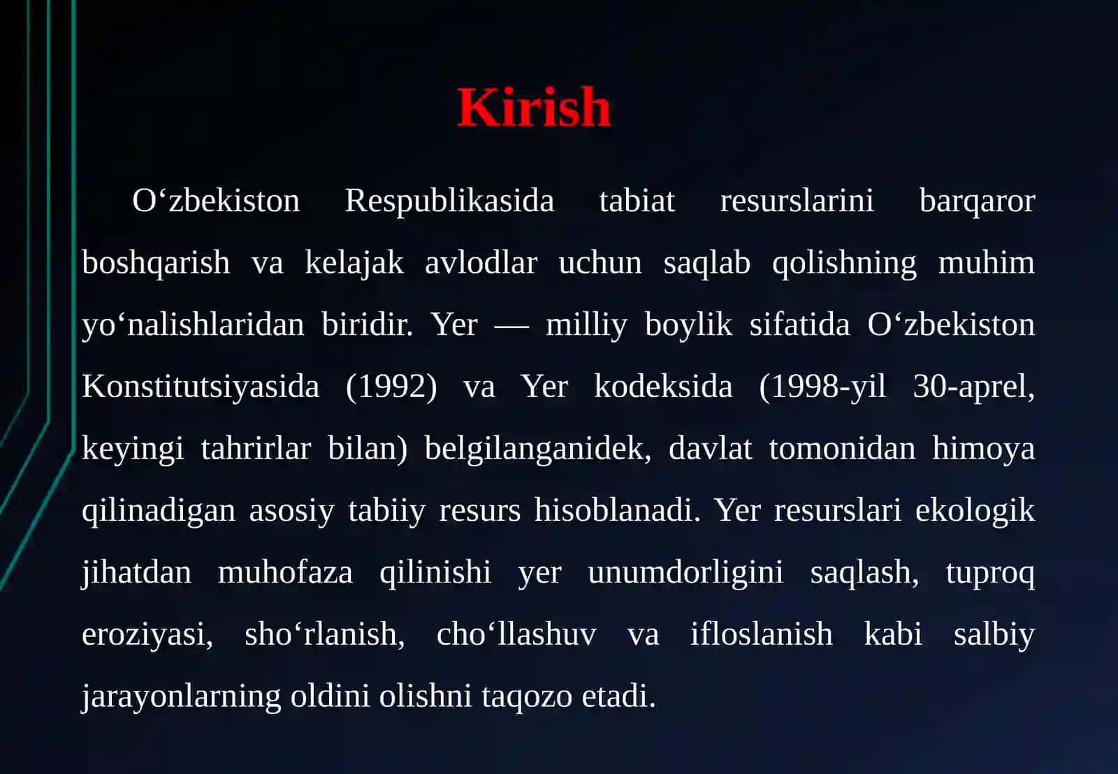 Yerlarni ekologik-huquqiy muhofaza qilish 3