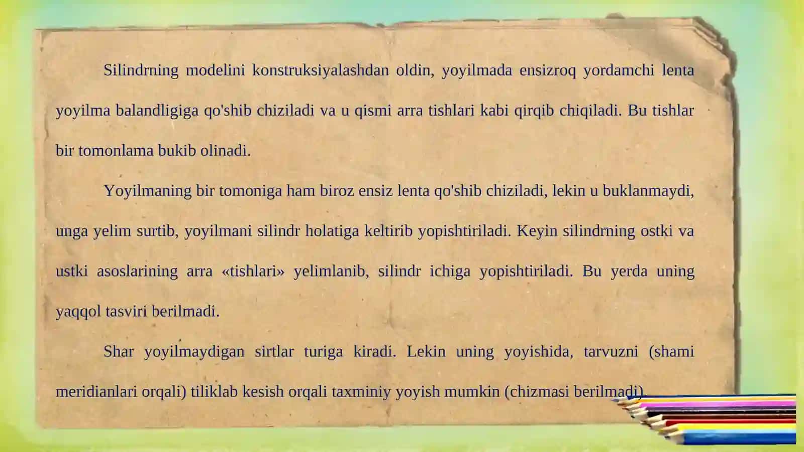 8-sinf chizmachilik darsligi asosida 21-22-mavzu 3
