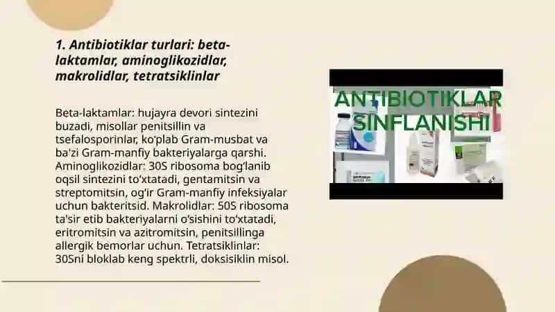 Antibiotiklar va Vitaminlar 3