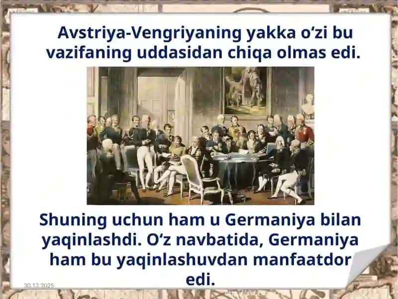 Avstriya-Vengriya Imperiyasining Tashqi Siyosati 3